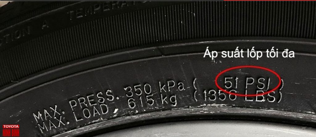Thông số lốp xe Toyota